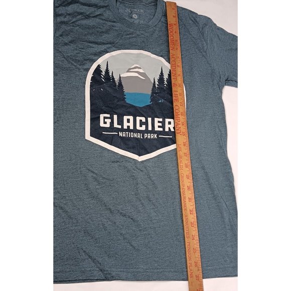 Glacier National Park Montana Small T Shirt Blue COALATREE Eco Goods Nature EUC - Picture 4 of 6
